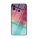 BeyondTop Multicolor Case for Xiaomi Mi Mix 3 5G Case Gradient Clear Tempered Glass Cover Case Compatible with Xiaomi Mi Mix 3 5G (Colour Starry)