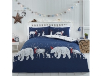 Polar Bear Christmas Sängkläder för dubbelt täcke 200x200cm