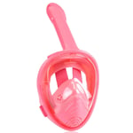 Full Face Snorkel Diving Mask Professional Snorkelling Gear With Detachable Camera Mount, Anti-Fog And Foldable Design, Advanced Breathing System For A Safe Kids Snorkeling Experience (Color : Pink)