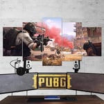 TOPRUN Canvas PUBG PlayerUnknown's Battlegrounds 5 pieces Modern wall art for living room Prints Image Framed Artwork Painting Picture Photos Home decoration