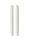 Dacore - LED stagelys med ægte voks - 22 cm - Hvid - 2 stk
