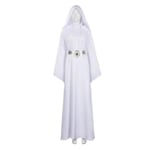 Karneval 2024 barn Vuxen Rymdslag Prinsessa Kostym Maskeradfest Kläder Vit Robe Rollspel Leia Cosplay Kostym Adult XXL