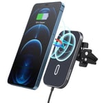 Choetech MagSafe Magnetfäste För Bil Induktiv Qi-laddare 15W - Svart
