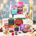 Merry Christmas Food & Drink Gift Hamper with 2 x Bottega Prosecco's (200ml) - Vegan & Gluten Free