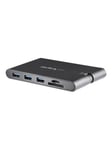 USB-C Multiport Adapter w/ HDMI and VGA - 3x USB 3.0 - SD - PD - external video adapter - black