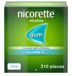 Nicorette Nicotine 2mg Sugar Icy White Gum - 210 Pieces damaged box