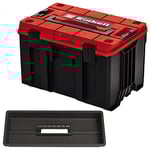 Einhell E-Case M Tool Storage Case with Organiser Insert - Power Tool Box, Stackable, Lockable, Splash-Proof, Protective Storage and Transport of Tools and Accessories