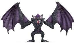 Schleich Eldrador 70792 Shadow Bat Figure Black Shaggy Fur, Dark Purple Wings