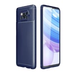 BRAND SET Case for Xiaomi Poco X3 NFC Ultra-thin Carbon Fiber Soft Shell with Built-in air Cushion Technology Shockproof and Anti-Scratch Phone Cover Suitable for Xiaomi Poco X3 NFC-Blue