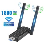 SDLOGAL Trådlöst Nätverkskort, 1800 Mbps Wifi6 Usb 3.0 Adapter Dual Band 5dbi 2,4g/5ghz För Pc/laptop, Kompatibel Windows, Mac