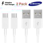 2-pack Samsung Original Laddare USB-C Kabel Snabbladdning Vit White