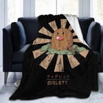 NUJSHF Diglett Retro Japanese Monster Of The Pocket Fleece Flannel Throw Blanket Lightweight Ultra-Soft Warm Bed Blanket Fit Sofa Suitable, 130cm x150cm