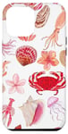 Coque pour iPhone 15 Plus Mignon Sea Life Rose Plage Fleur Coquillage Crabe Océan Lover