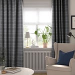 IKEA HÄGGVECKMAL rumsförmörkande gardiner, 1 par 145x250 cm
