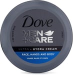 Dove Men Care Ultra Hydra Cream Face, Hand And Body, 75 ml (Pack of 1)
