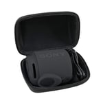Hermitshell Hard EVA Travel Black Case for Sony Srs-XB12/Sony Srs-XB10 Compact and Portable Waterproof Wireless Speaker (Black)