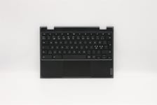 Lenovo Chromebook 100e 2nd Keyboard Palmrest Top Cover Nordic Black 5CB0Y57917