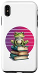 Coque pour iPhone XS Max Smart Frog sur les livres Grenouille lisant des livres