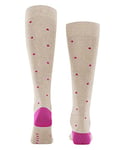FALKE Men's Dot M KH Cotton Long Patterned 1 Pair Knee-High Socks, Beige (Pebble Melange 4044), 5.5-8