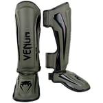 Venum Unisex Elite Shin Guards, Khaki/Black, Large