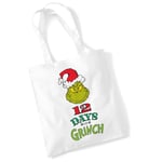 Official The Grinch Tote Bag Christmas Holiday Print Cotton 38 x 42cm Top Handle