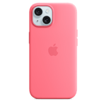 Apple Silikonskal med MagSafe till iPhone 15 – rosa