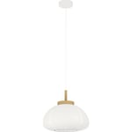 Eglo Summerhill taklampa Ø400, E27, skärm i trä/vitt papper
