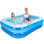 Splosh Inflatable 2m x 1.5m Rectangular Family Swimming Paddling Pool Kids