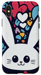 Coque pour iPhone X/XS Happy In Love – Lapin super mignon Chibi Anime Bunny Rabbit