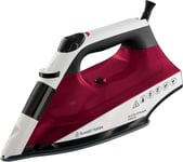 Russell Hobbs - Steam Iron, Self Clean & Anti-Drip, 0.32L, 2400W, White/Red