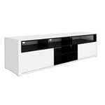 White High Gloss TV Unit with Soundbar Shelf/ TV Cabinet/ TV Stand/ Storage Unit