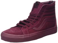 Vans Sk8-hi Reissue Zip, Unisex Adults' Hi-Top Sneakers, Red (Mono port royale), 2.5 UK (34.5 EU)