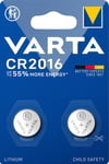 Knapp Cell Batteri CR 2016 Varta