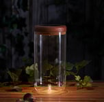Clas Ohlson Solcellslykta glas och trä