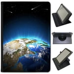 Fancy A Snuggle Earth Planet In Sun Rays Universal Faux Leather Case Cover/Folio for the Samsung Galaxy Tab 4 10.1 inch