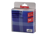 Hama - CD/DVD-fodral - blå, röd, grön, orange, violett (paket om 50)