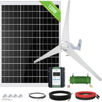Kit hybride 520W 12V: generateur eolien 400W dc avec panneau solaire 120W pour maison, cabanon, systeme hors reseau - Eco-worthy