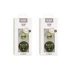 BIBS - Pacifier Colour 2 PACK Latex - Sage/Hunter Green - Size 1 (Bundle)