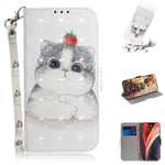 GANGXUN Phone Case For iPhone12 Pro Max Wallet Flip Cover 3D Pattern Shockproof Cute cat