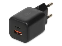 Ibox C-42 - Strömadapter - 33 Watt - 3 A - Huawei Fast Charge, Qc 3.0, Afc, Scp, Apple 2.4A, Usb Bc 1.2, Power Delivery 3.0 + Pps - 2 Utdatakontakter (Usb, 24 Pin Usb-C) - Svart