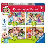 Ravensburger Cocomelon Jigsaw Puzzles 03113 Ages 3+ 12, 16, 20, 24 Pieces 4 Pack