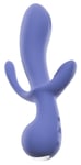 Vibromasseur en silicone réaliste triple stimulateur vaginal anal clitoris...