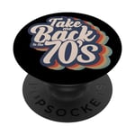 « Take Me Back To The 70s » - Funky - Design rétro nostalgique PopSockets PopGrip Interchangeable