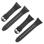 Silicone Watch Band Stainless Steel Pin Buckle Watchband for C-asio W-96H Sports