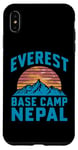 Coque pour iPhone XS Max Everest Basecamp Népal Mountain Lover Hiker Saying Everest