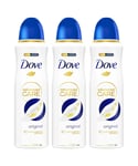 Dove Womens Advanced Care Anti-Perspirant Deodorant Spray Original, 200ml, 3 Pack - NA - One Size