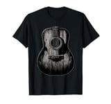 Distressed Acoustic Guitar Vintage Player Rock & Roll Music T-Shirt