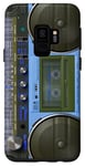 Coque pour Galaxy S9 Boombox Throwback Retro Music Stereo Ghettoblaster Bleu