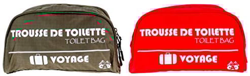 Cao (Rouge ou Kaki) Trousse DE Toilette Voyage 25 x 13 x 13 cm 420D Ripstops Coloris Assortis Adulte Unisexe, 25x13x13cm