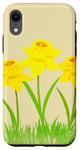 Coque pour iPhone XR Jaune Jonquille Fleurs Printemps Pâques Plantes Florales Jardin